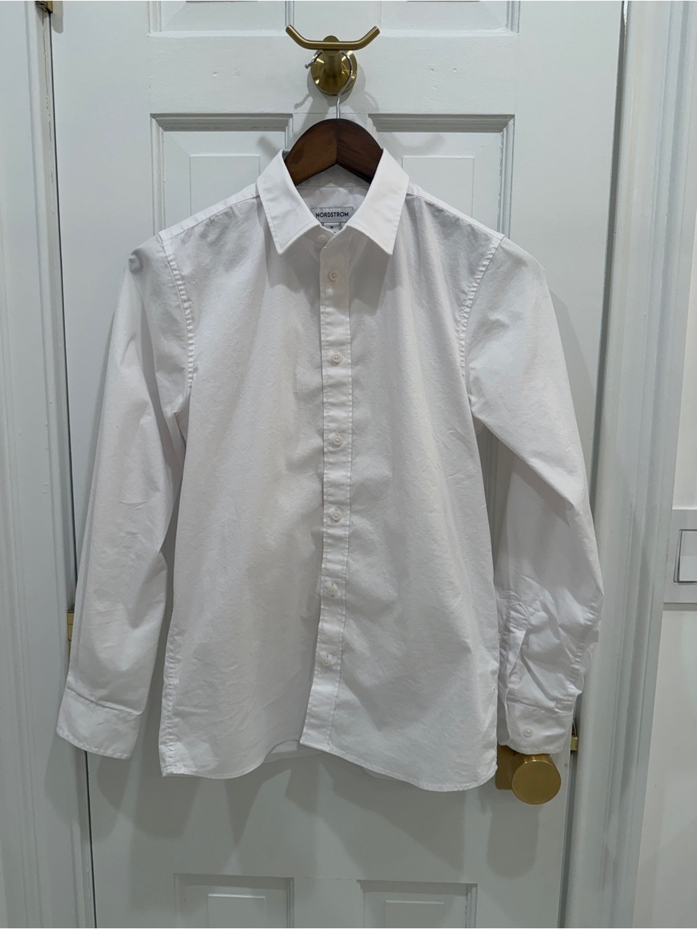 Nordstrom Kids' Stretch White Button Up Dress Shirt Boys Size 16 - Picture 4 of 7
